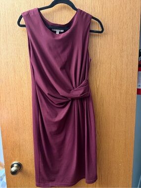 Philosophy Sleeveless Twist-Waist Dress - Burgundy